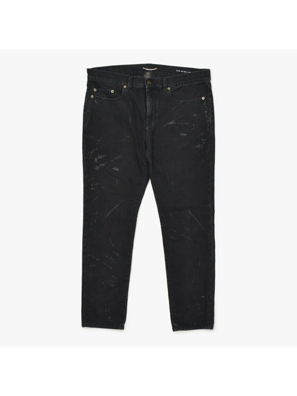 Saint Laurent Paris Skinny Denim Pants Cotton Black